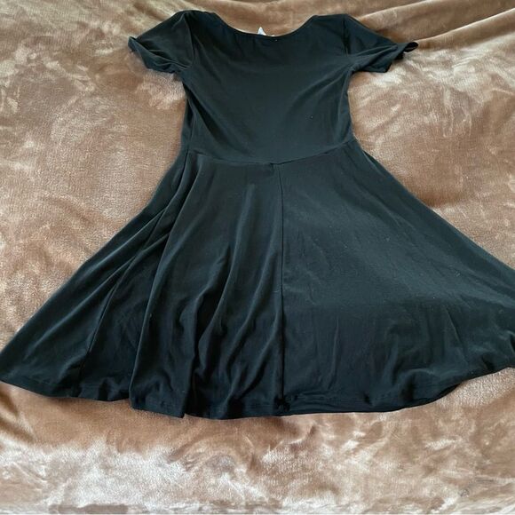 Capella Youth Elegant Black Cap Sleeved Dance Dress - Soft Size S - Picture 6 of 9
